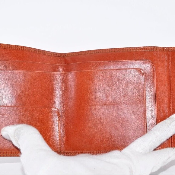 Louis Vuitton LV Epi Compact Tri-Fold Wallet Leather Used Authentic - Picture 8 of 9